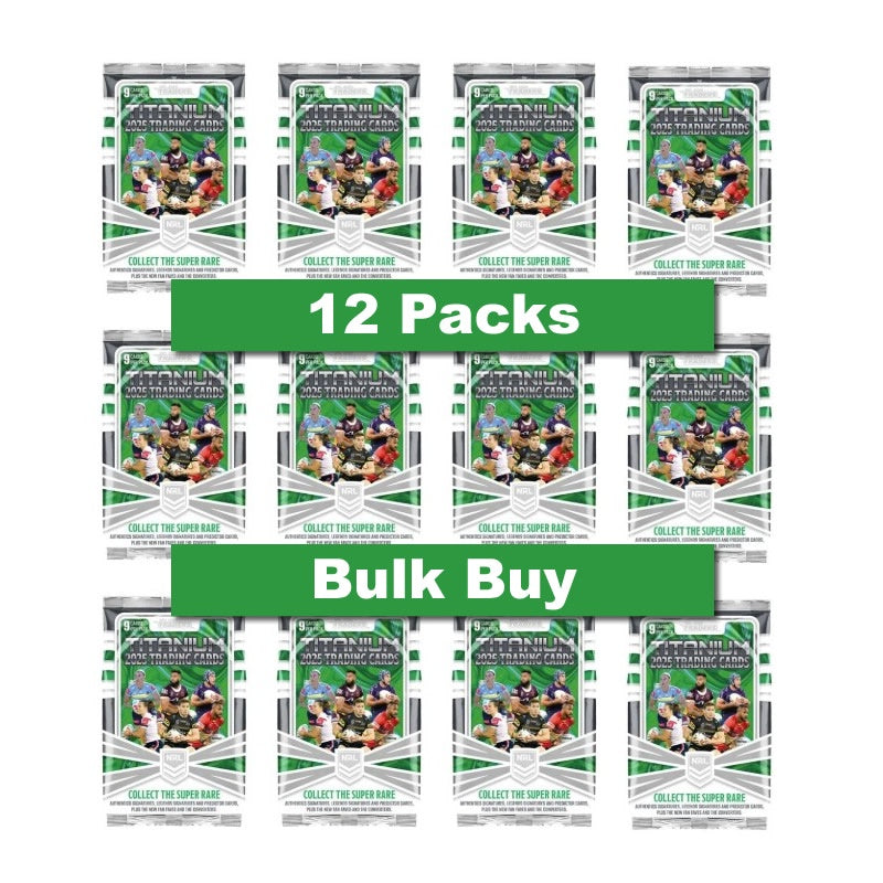 2025 NRL Rugby League Traders Titanium Trading Cards - 12 Packs