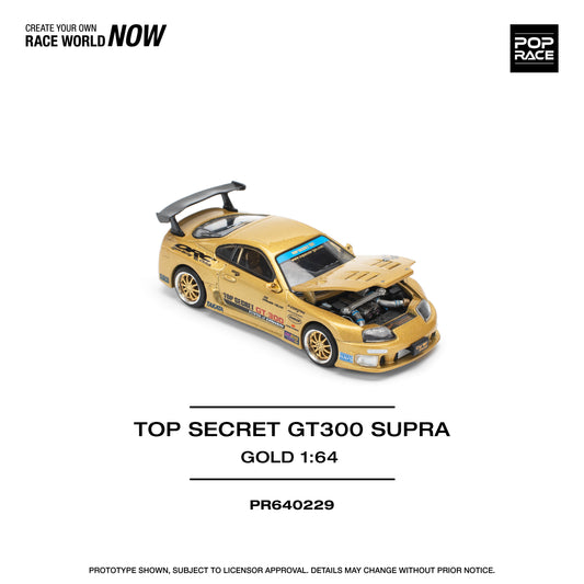 Pop Race - Toyota Top Secret Supra GT300 - Gold - 1:64 Scale