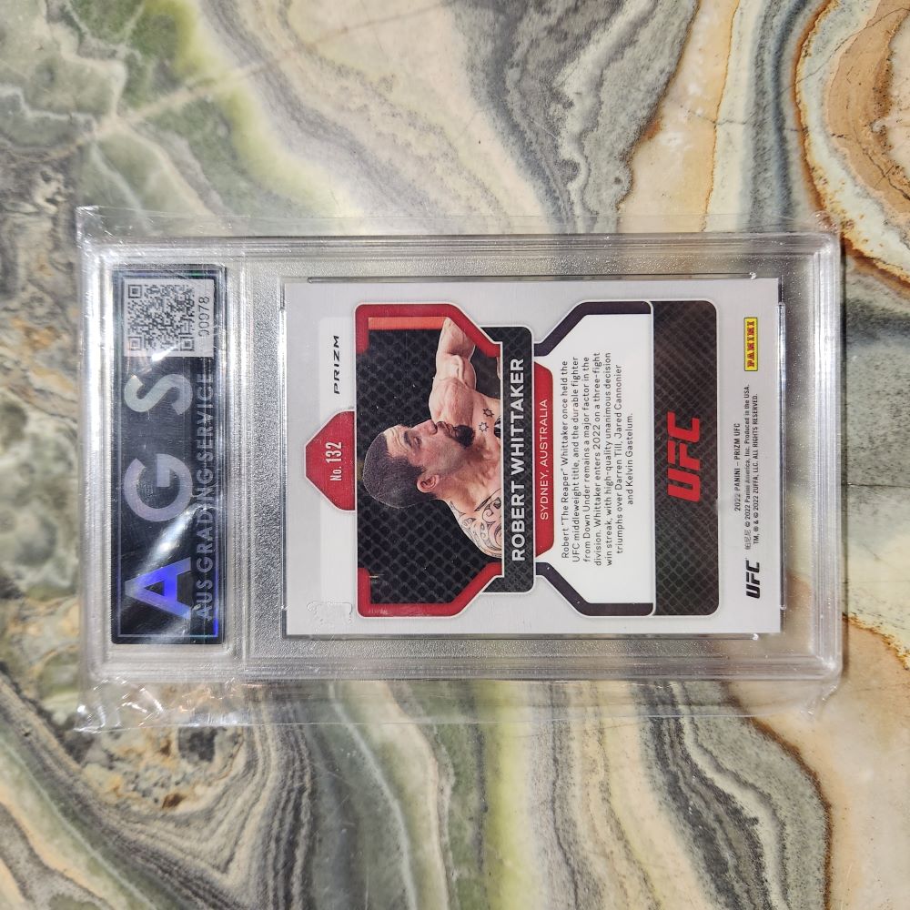 Graded Card - 2022 Panini Green Prizm UFC #132 Robert Whittaker