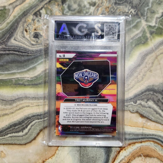 Graded Card - 2021/22 Panini Prizm NBA #18 Trey Murphy iii Instant Impact Silver