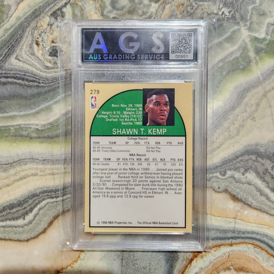 Graded Card - 1990 Hoops Sonics #279 Shawn Kemp Rookie