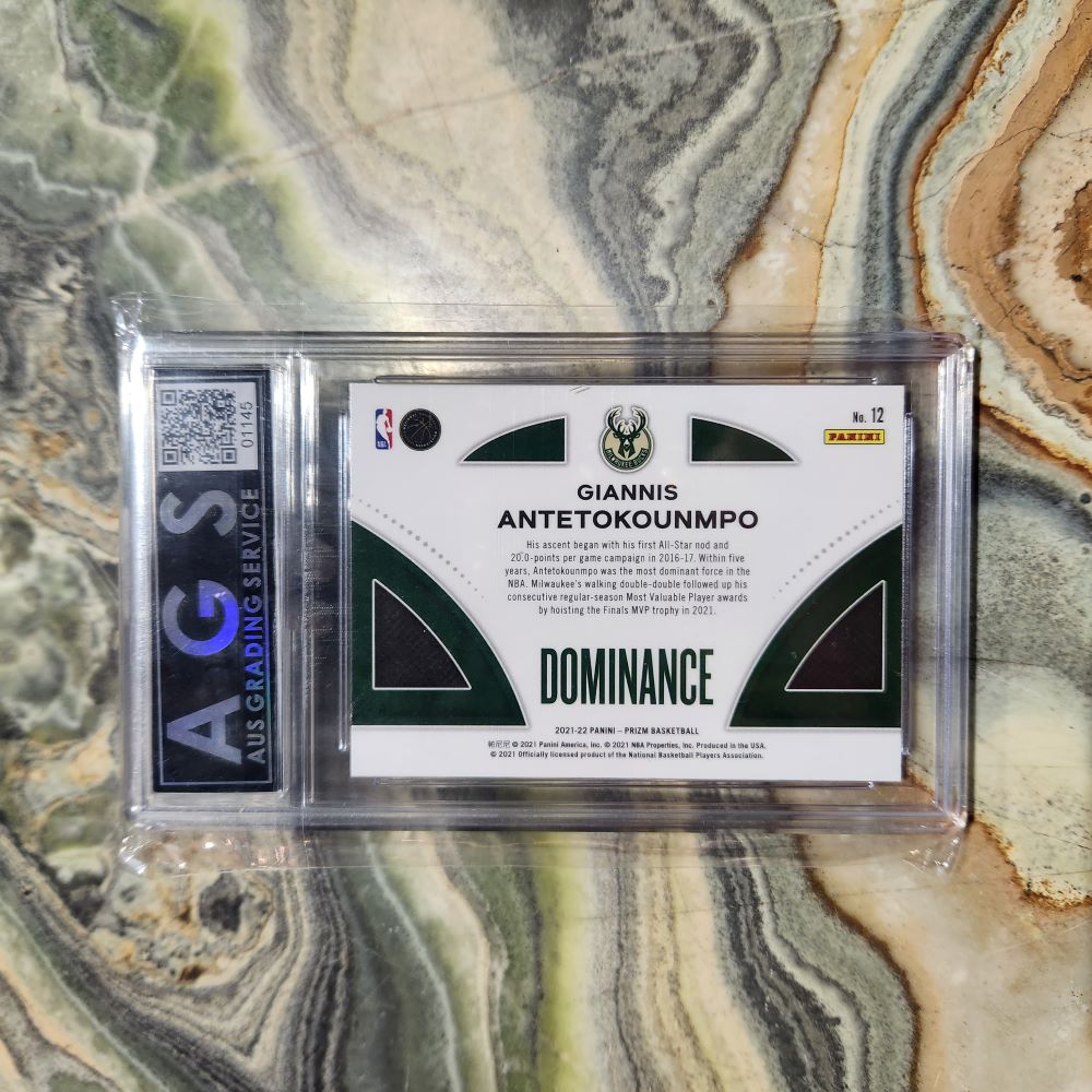 Graded Card - 2021/22 Panini Prizm NBA Dominance #12 Giannis Antetokounmpo