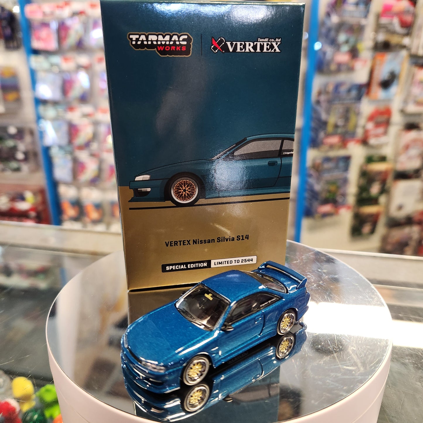 Tarmac Works - VERTEX Silvia S14 Blue Green Metallic