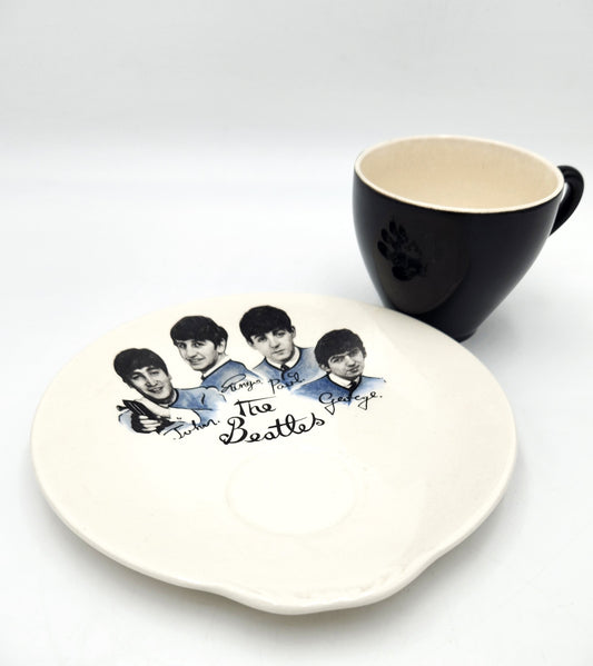 Bone China Tennis Plate and Cup - 'The Beatles' - 19cm