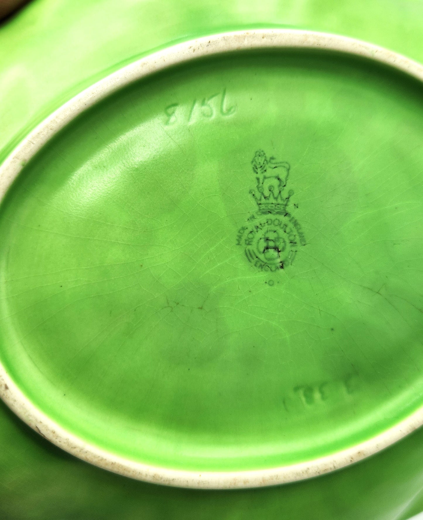 Royal Doulton - Oval Green Dish #8156 - 24cm