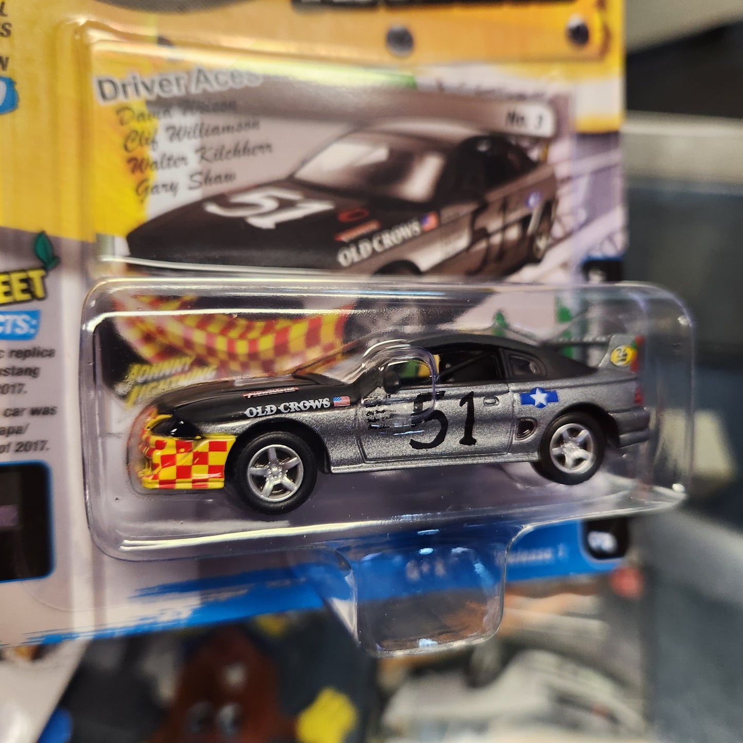 Johnny Lightning - 2023 Street Freaks R1 Vers. A - 1990s Ford Mustang Race Car