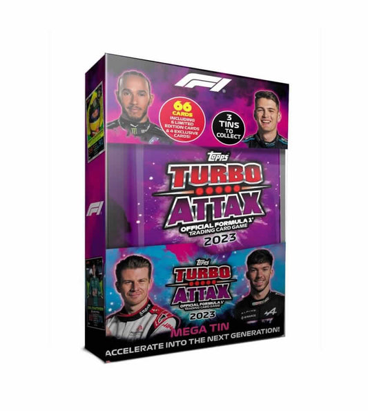 2023 F1 Turbo Attax Mega Tin - 66 Cards (Purple Tin)