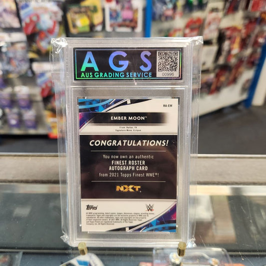 Graded Card - 2021 Topps WWE Autograph RA-EM Ember Moon (Finest)