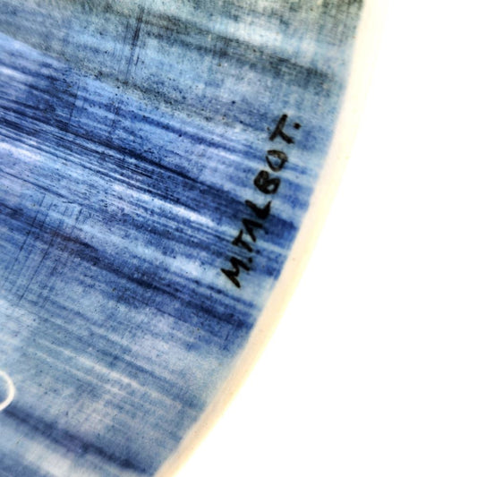 Gorgeous Pottery Plate - Inscribed 'Guy Boyd' Signed 'M. Talbot - 24cm