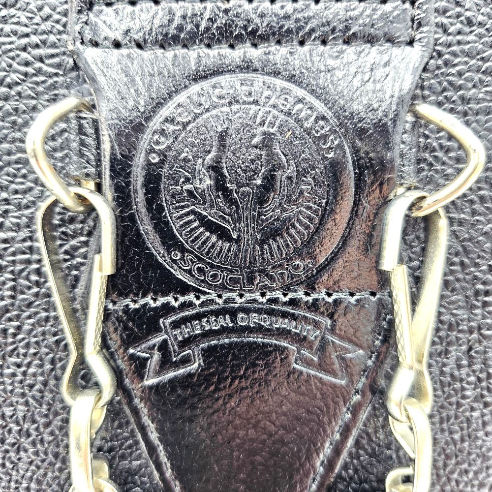 Vintage Leather Sporron Made in Scotland - 21cm