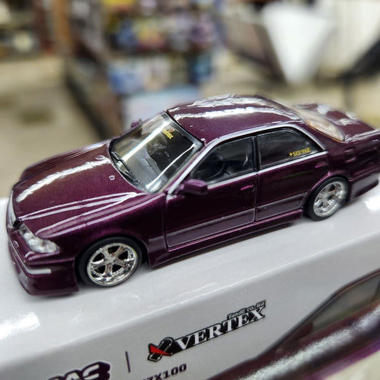 Tarmac Works - VERTEX Toyota Mark II JZX100 - Purple Metallic