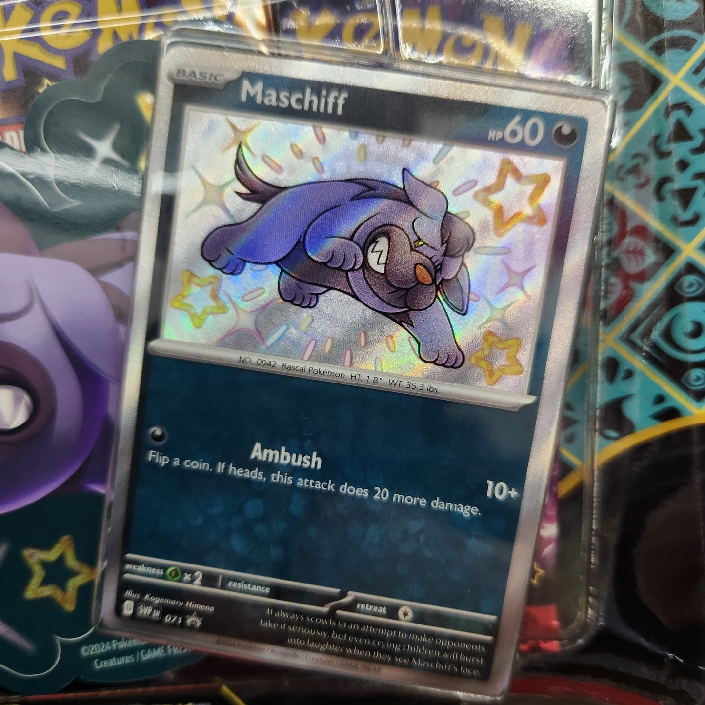 Pokemon TCG - Scarlet & Violet: Paldean Fates Tech Sticker Pack - Maschiff
