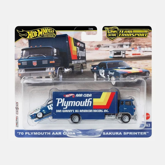 Hot Wheels - Team Transport - Sakura Sprinter / '70 Plymouth AAR Cuda