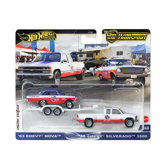 Hot Wheels - Team Transport - '88 Chevy Silverado 3500 / '63 Chevy Nova