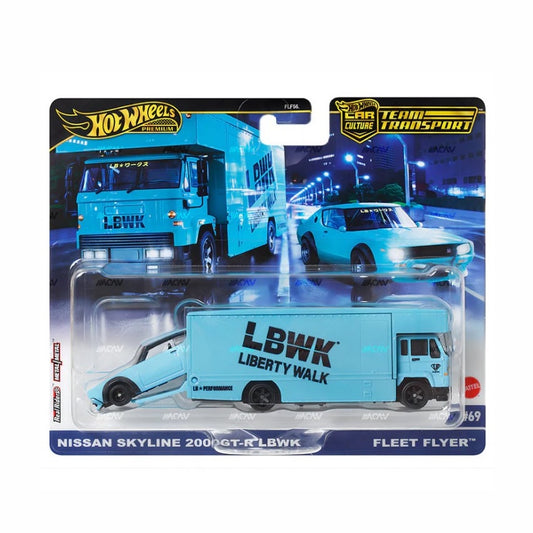 Hot Wheels - Team Transport - Fleet Flyer / Nissan Skyline 2000GT-R LBWK