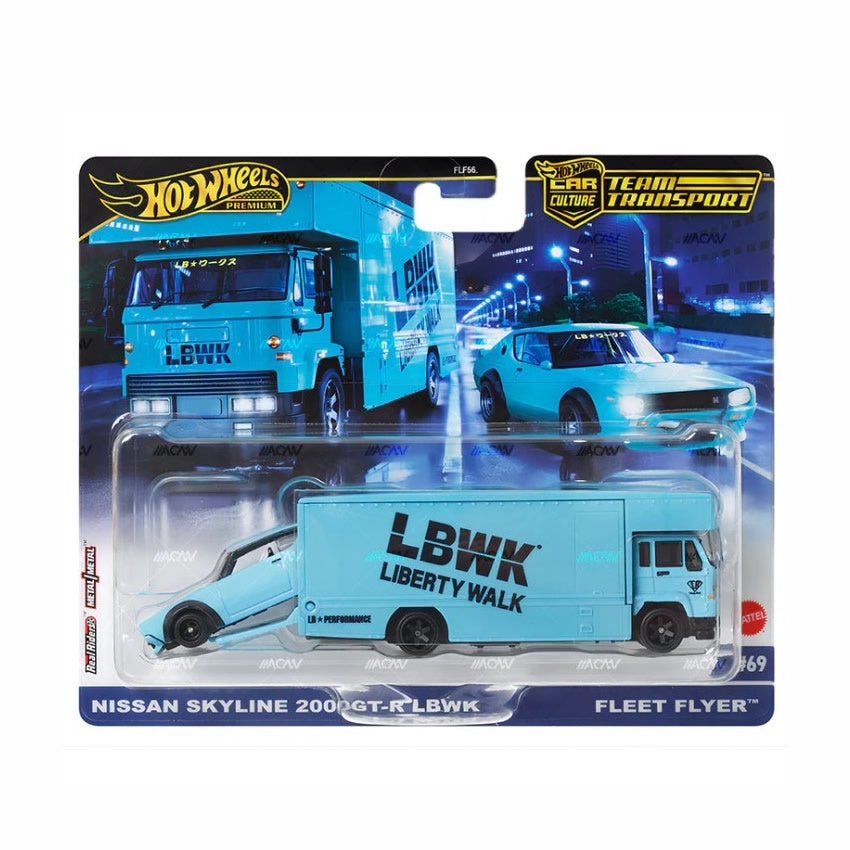 Hot Wheels - Team Transport - Fleet Flyer / Nissan Skyline 2000GT-R LBWK