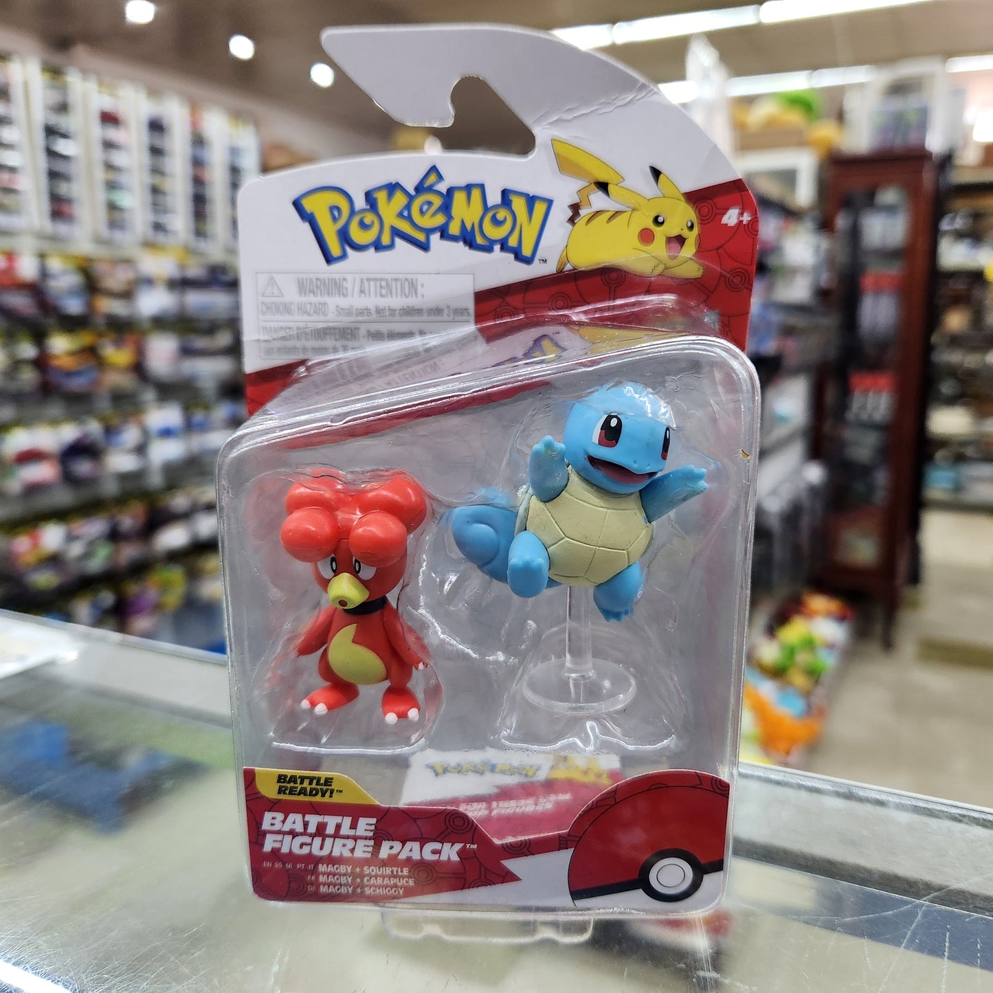 Pokemon - Battle Figure - 11cm - Magby + Squirtle