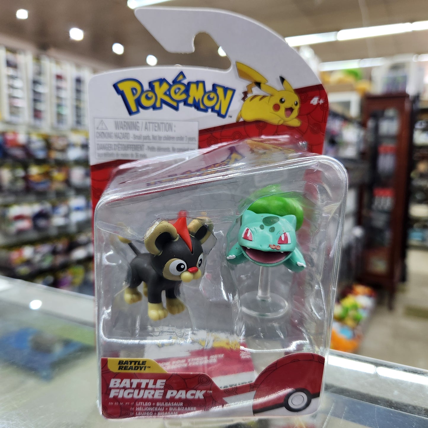 Pokemon - Battle Figure - 11cm - Litleo + Bulbasaur