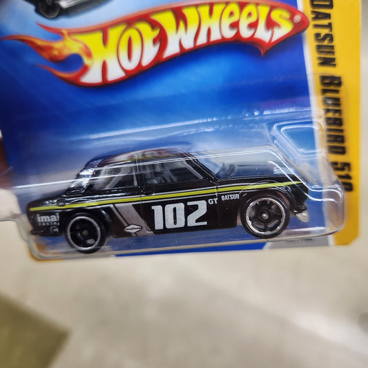 Hot Wheels - Datsun Bluebird 510 #102 (Black) (2009) - Short Card