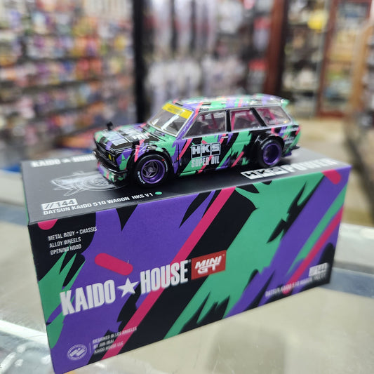 MiniGT - Kaido House Datsun 510 Wagon 'HKS' V1