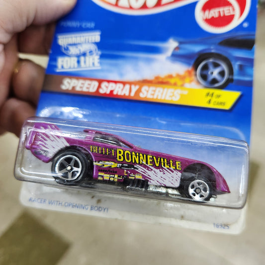 Hot Wheels - 'Speed Spray Series' Funny Car (1997) Pearl Pink - Long Card