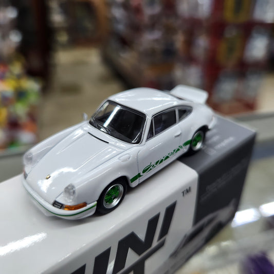 MiniGT - Porsche 911 Carrera RS 2.7 Grand Prix White with Green Livery
