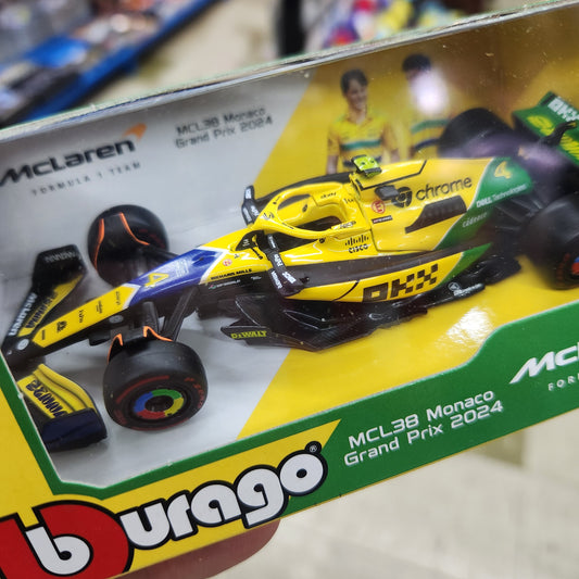 Bburago - 2024 McLaren F1 Senna Livery Monaco GP - #4 Lando Norris - 1:43 Scale
