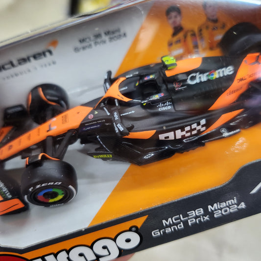 Bburago - 2024 McLaren F1 Miami GP - #4 Lando Norris - 1:43 Scale