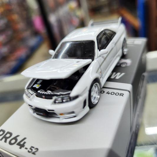 Pop Race - Nissan Skyline GT-R (R33) 400R (White) - 1:64 Scale
