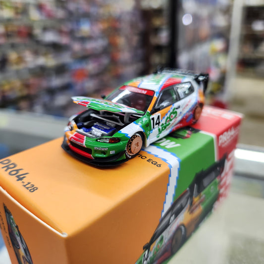 Pop Race - Honda Civic 'Pandem' EG6 (Metallic Jaccs) - 1:64 Scale