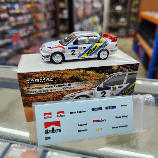 Tarmac Works - Mitsubishi Lancer Evolution III Hong Kong-Beijing Rally - 1:64 Scale