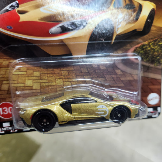 Hot Wheels Premium - Boulevard #130 - 2017 Ford GT (Gold)