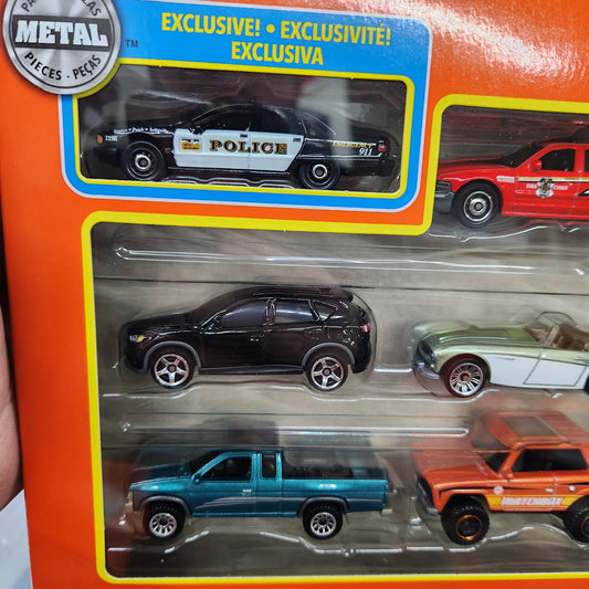Matchbox - 9 Car Collection with Exclusive 'Chevy Caprice Police Car' (2022)