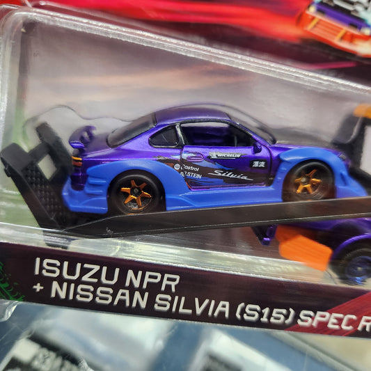 Majorette - JDM Legends 'Tuning Transporter' - Nissan Silvia (S15) + Isuzu NPR