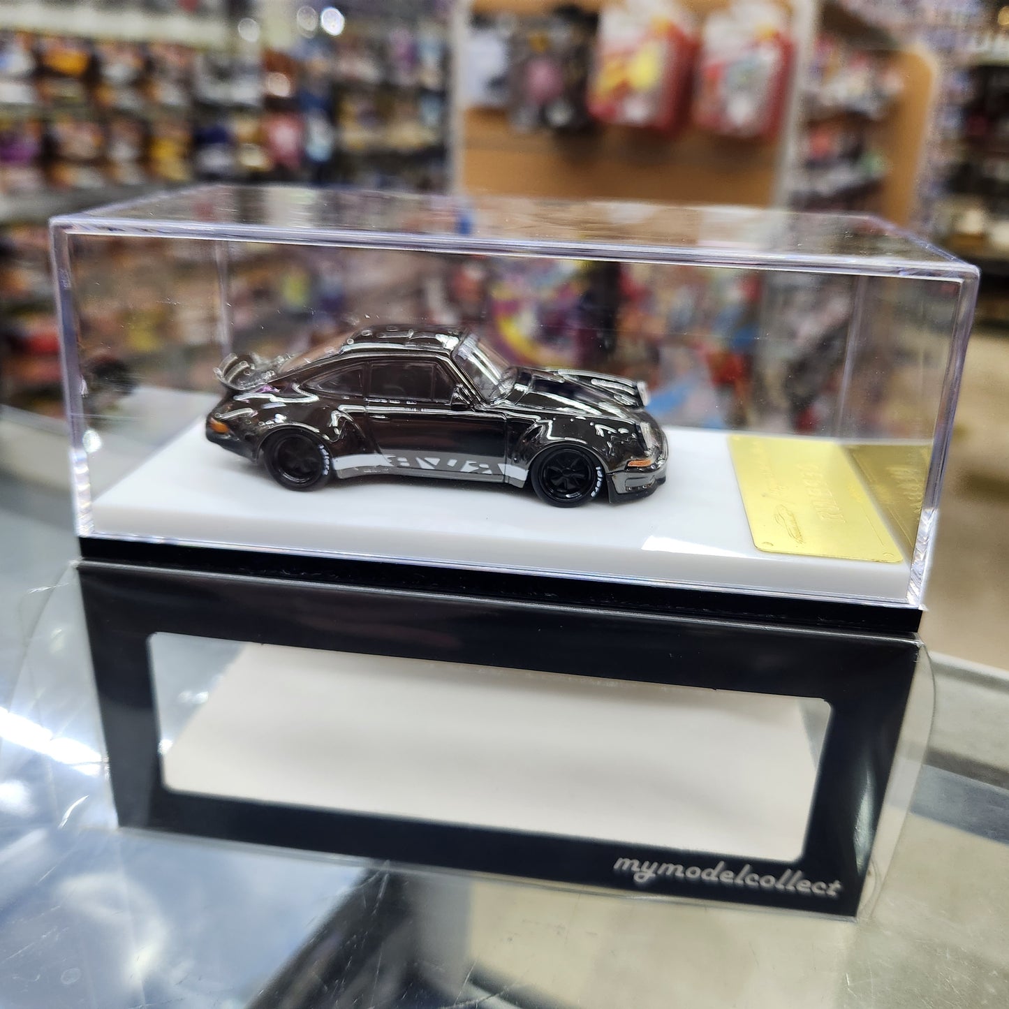 MyModelCollect - Porsche RWB 930 (Black Chrome) - 1:64 Scale