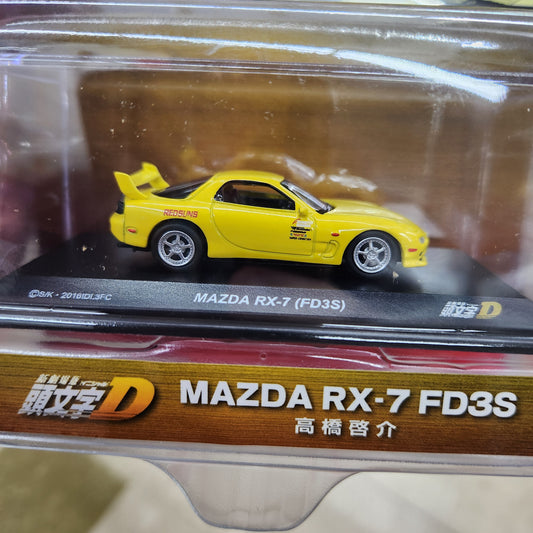 Kyosho - Mazda RX-7 (FD3S) 'Initial D' (Yellow) - 1:64 Scale