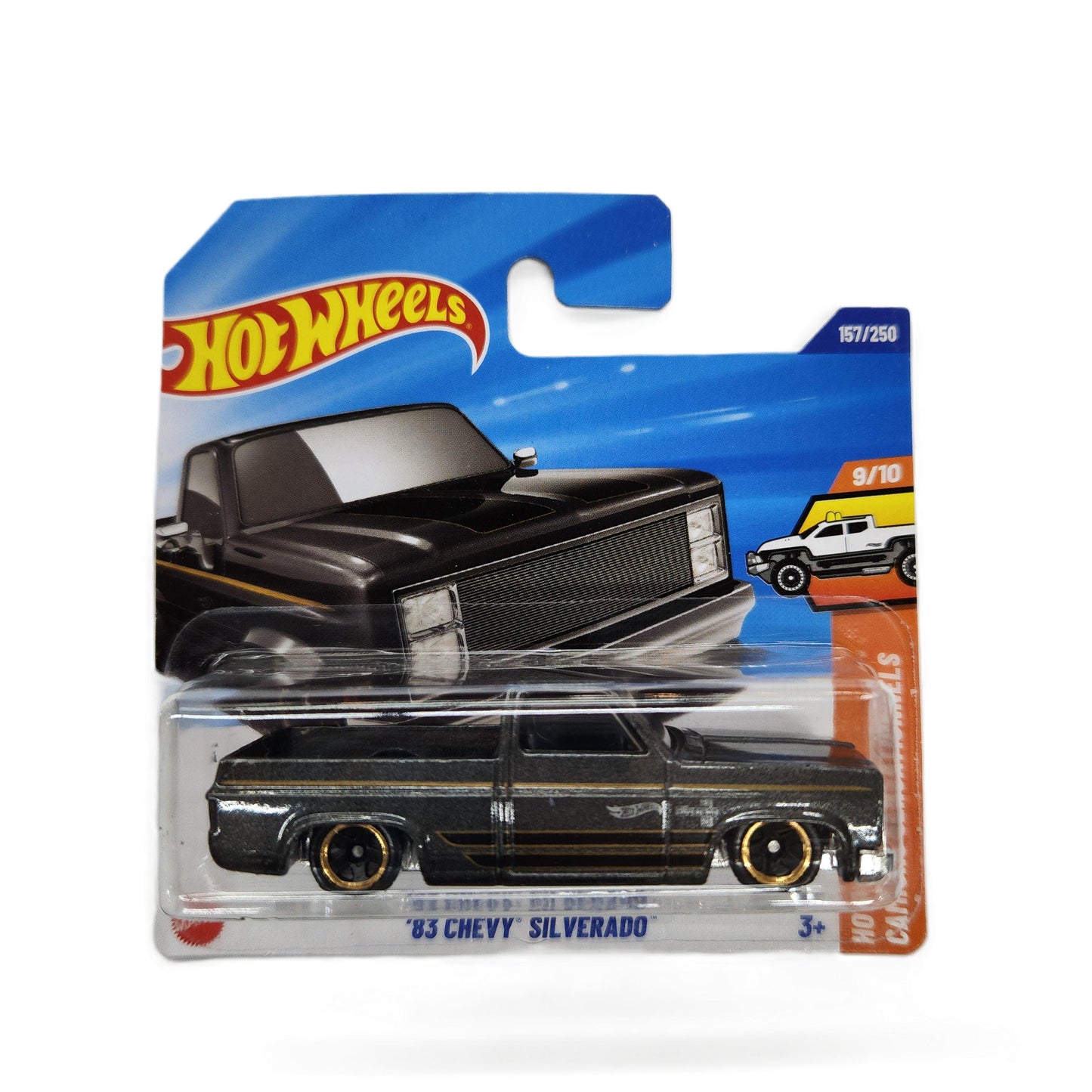 Hot Wheels - 1983 Chevy Silverado (Grey) - Short Card