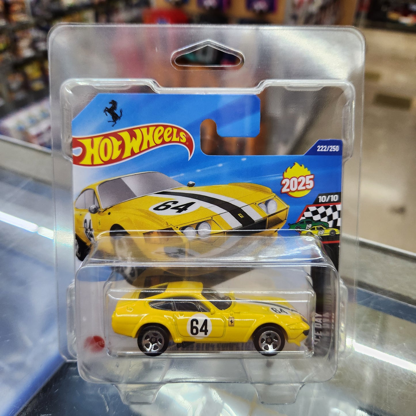 Hot Wheels - Ferrari 365 GT4 Competizione (Yellow) Short Card
