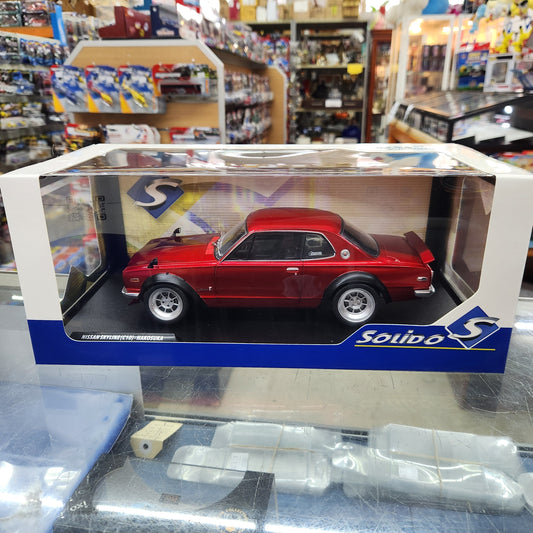 Solido - 1970 Nissan Skyline (C10) Hakosuka (Metallic Red) - 1:18 Scale