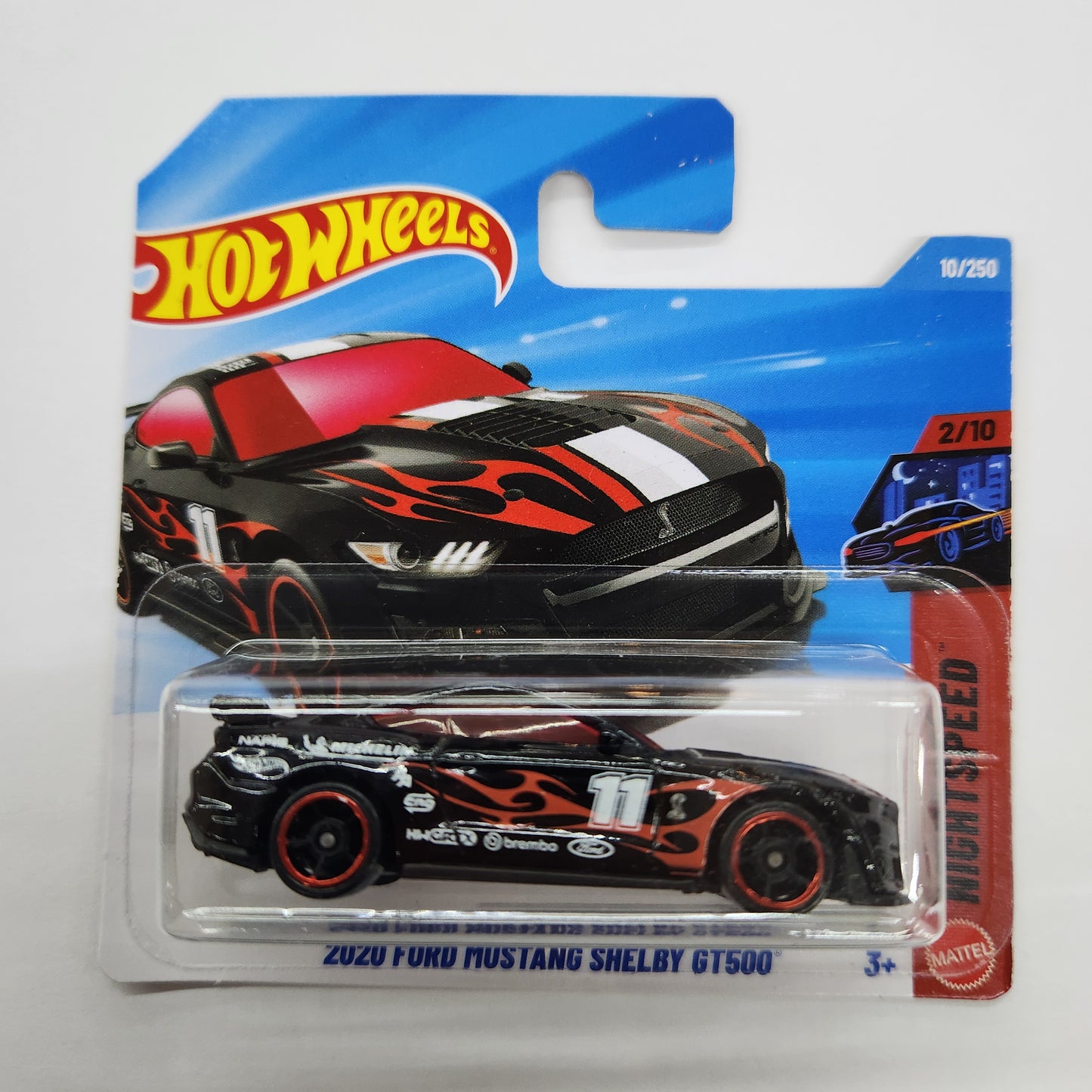 Hot Wheels - 2020 Ford Mustang Shelby GT500 #11 (Black)- Short Card
