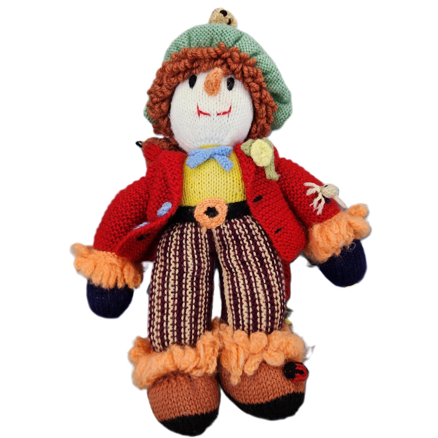 Vintage Woollen Knitted Clown - 34cm