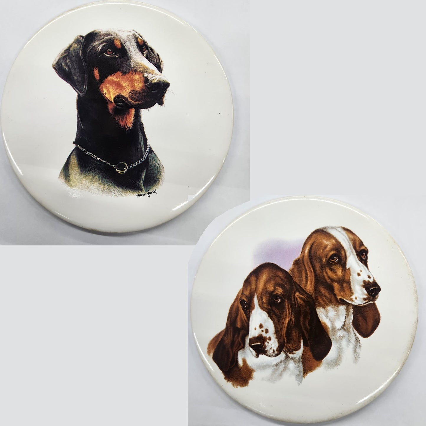 Ceramic Dog Tiles - 16cm (Set of 2)