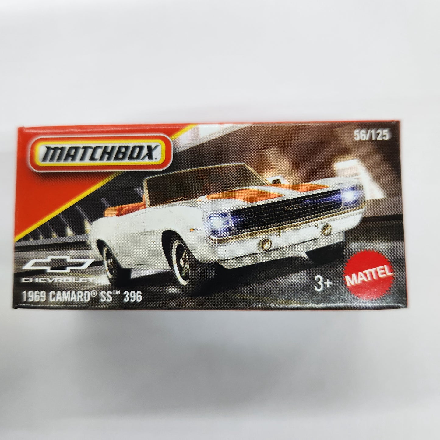 Matchbox - 2026 Power Grabs - 1969 Camaro SS 396 (White/Orange)