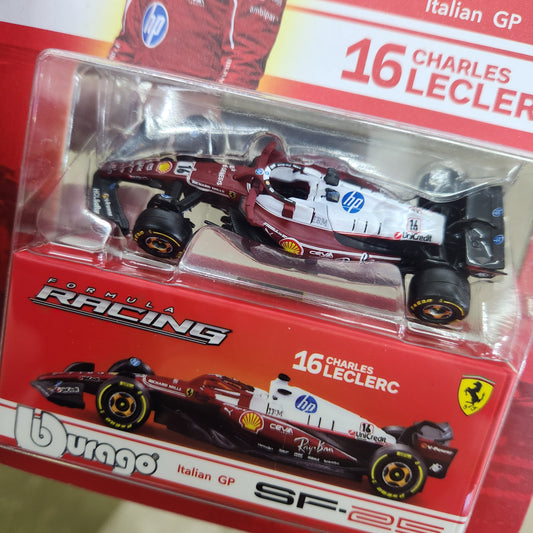Bburago - Formula Racing - 2025 Scuderia Ferrari SF-25 with Collector Box - #16 Charles Leclerc