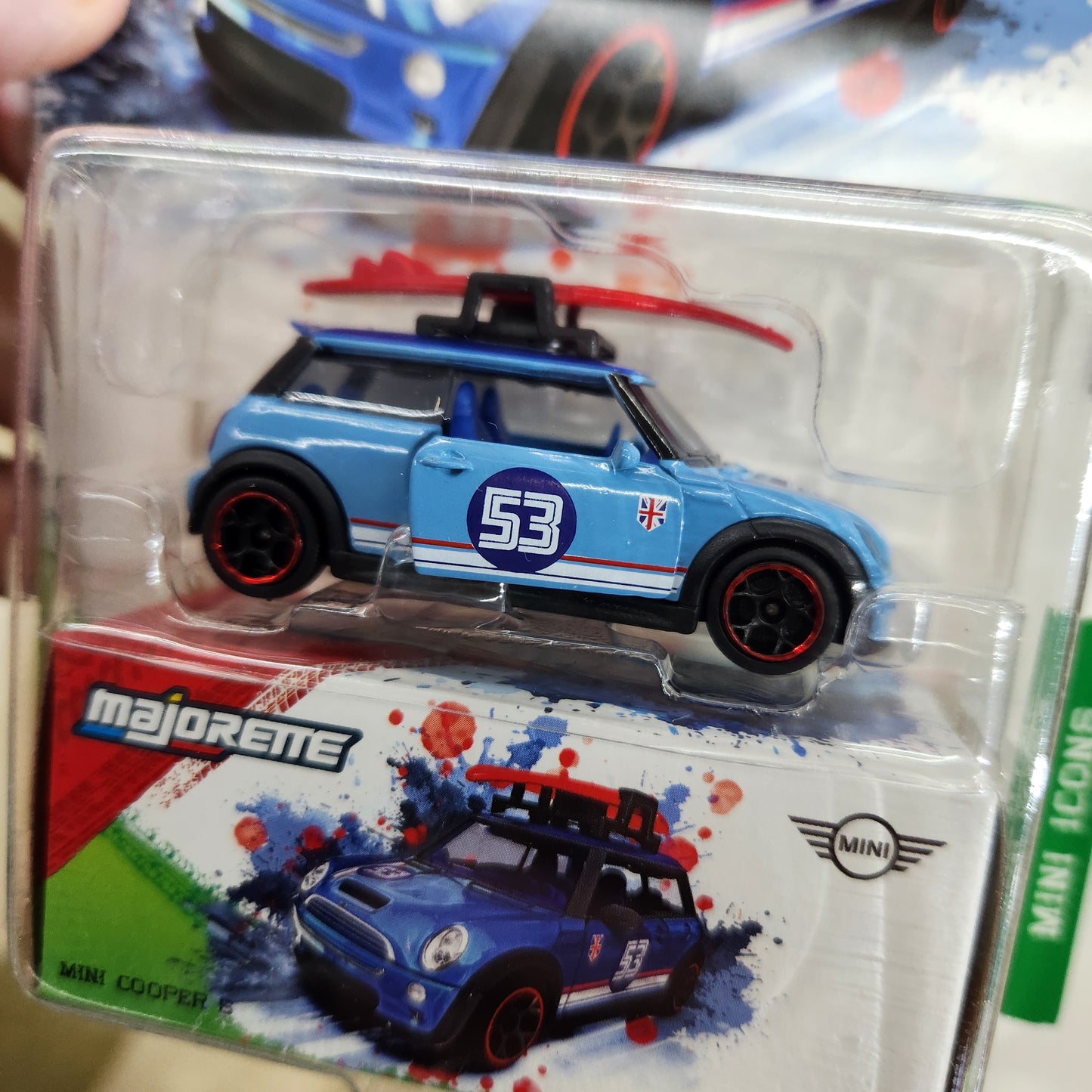 Majorette - Mini Icons Deluxe Cars - Mini Cooper S with Surf Board