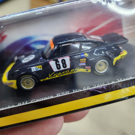 Spark - 1974 Porsche 911 Carrera RSR 3.0 #68 - 24h Le Mans (Black) - 1:64 Scale