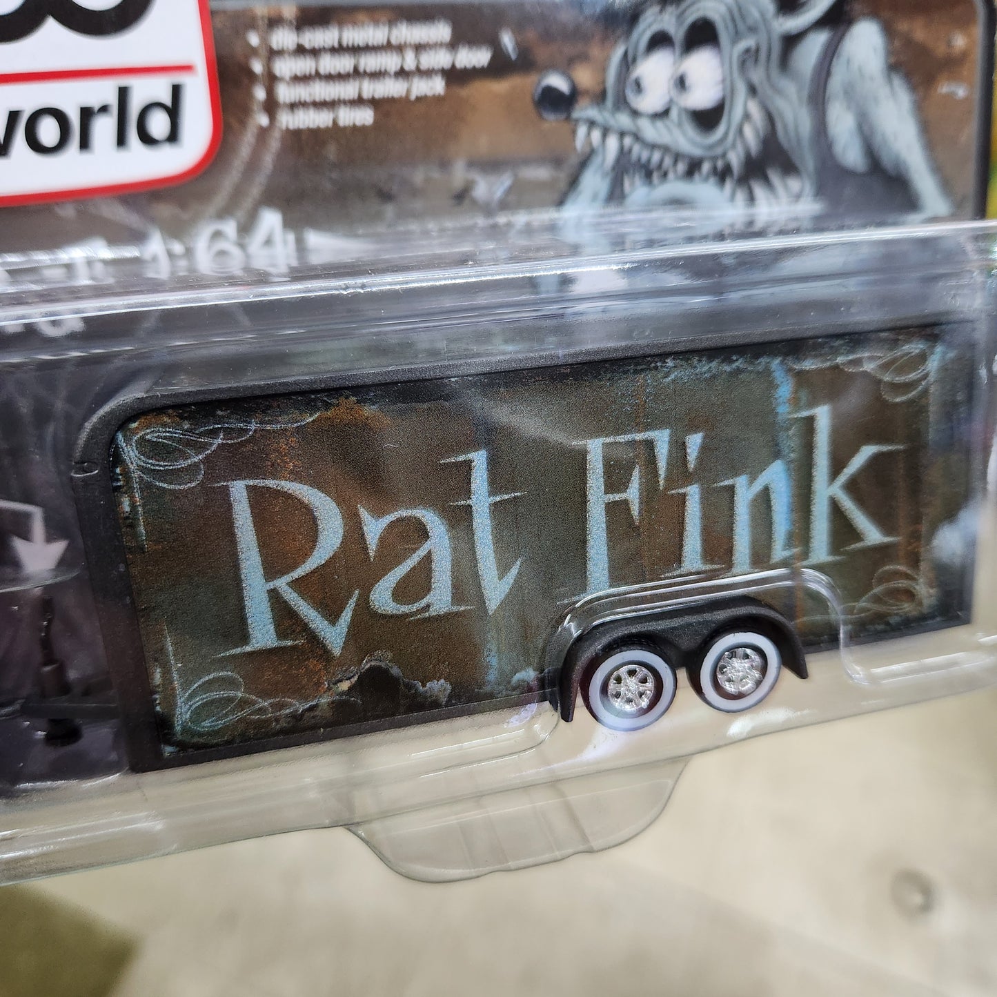 Auto World - Enclosed Trailer 'Rat Fink' - 1:64 Scale