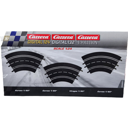 Carrera - Track System - 124/132 Curve Track 1/60° - 3 Pack