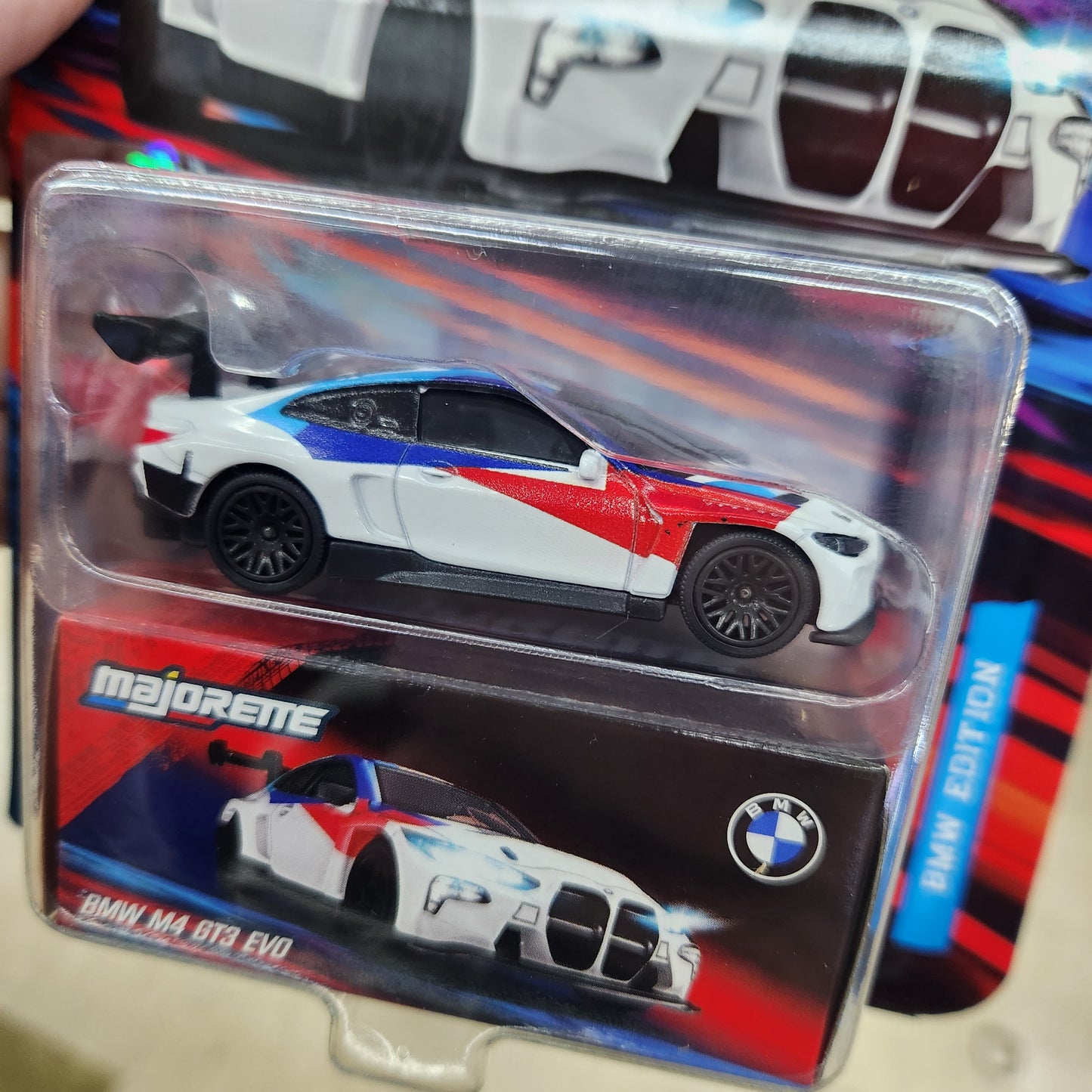 Majorette - BMW Deluxe Cars - BMW M4 GT3 EVO (Red/White/Blue) - 1:64 Scale