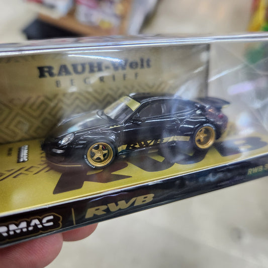 Tarmac Works - Porsche RWB 997 (Black/Gold) - 1:64 Scale